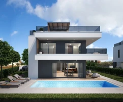 Poreč - Luxuriöse villa mit pool und dachterrasse
