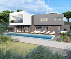 Villa en bord de mer avec vue panoramique disponible à Seget en Croatie