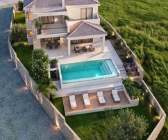 Dalmacia-Zadar - Villa de lujo con piscina y vista abierta al mar