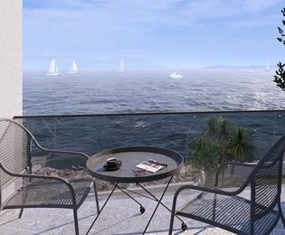 Čiovo, Okrug, appartamento con 2 camere da letto, 69 m2, nuova costruzione, PRIMA FILA SUL MARE