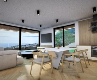 Opatija, Ičići, appartamento di lusso in una nuova costruzione esclusiva, vista panoramica sul mare