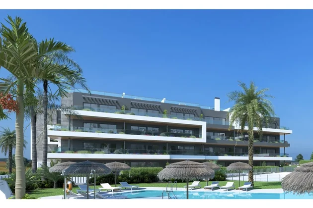 Nowy kompleks z basenami i ogrodami w pobliżu laguny La Mata w Torrevieja