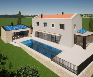 Istria, Rovigno - Terreno con permesso di costruire per villa contemporanea