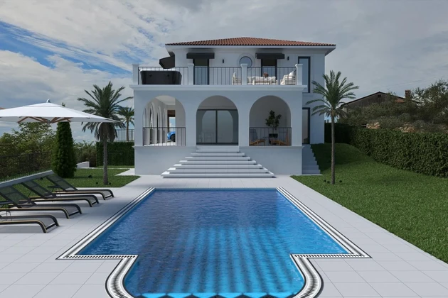 Villa en bord de mer avec vue panoramique à vendre à Buje en Croatie