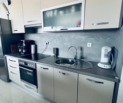 Appartement moderne (3 pièces), 56,09 m², Novalja, terrasse, vue sur la mer