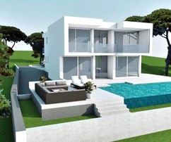 Luxusvilla Čiovón medencével és garázzsal a strandok közelében