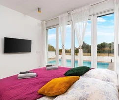 Modern single-story home with a pool for sale in Pula in Croatia