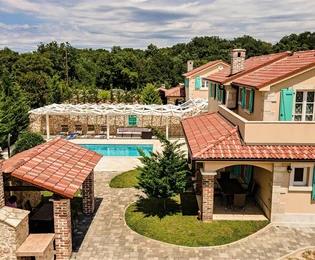 Isla de Krk, Dobrinj, Kras, villa exclusiva con piscina en una ubicación tranquila
