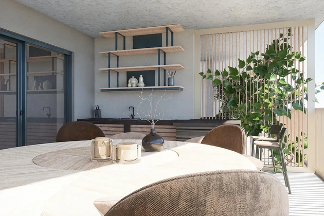 Istria, Umag, luxurious apartment on the third floor with beautiful terrace, S303