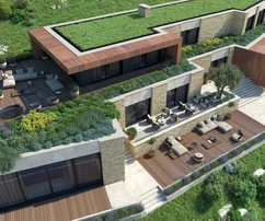 Istrie, Kaštel: Stavební pozemek s povolením a výhledem na moře