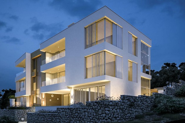 Modern villa right by the sea near Trogir