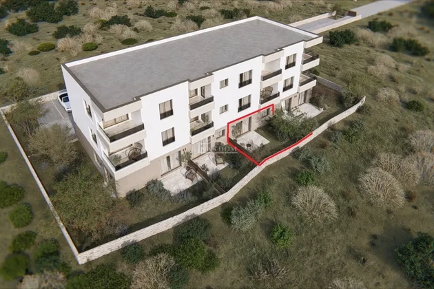 Vodice - Dwupokojowe mieszkanie S1, parter z ogrodem