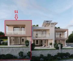 Vodice - S1 terraced house, swimming pool, sea view - NEW CONSTRUCTION