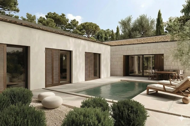 Hvar, Stari Grad, dos casas de lujo de una sola planta recién construidas