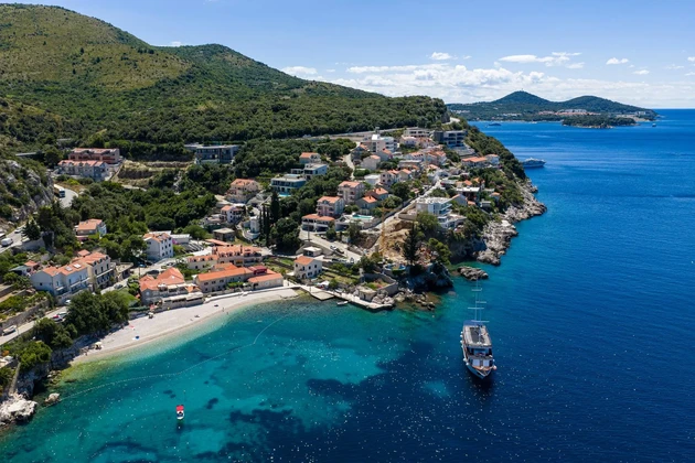 Villa Dubrovnik környékén medencével és gyönyörű tengerre néző kilátással