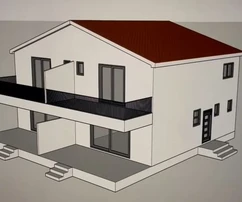 Haus im Bau, 100 Meter zum Meer