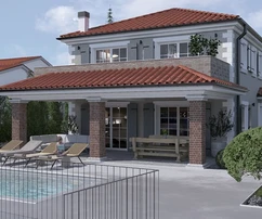 Île de Krk, Kornić - Terrain constructible avec permis pour villa et piscine !