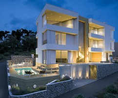 Modern villa right by the sea near Trogir