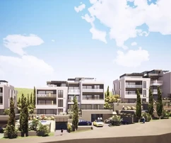 Trogir, Saldun, 2-bedroom apartment 68m2, newly built, sea view, swimming pool