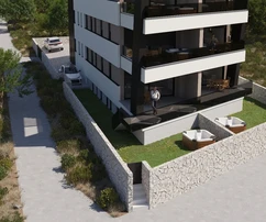 Pag, Mandre, 1. Reihe zum Meer, zweistöckige Vierzimmerwohnung