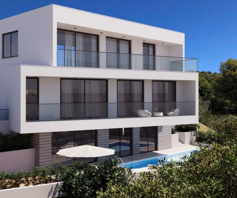 Luxusvilla auf Čiovo mit Pool und Meerblick