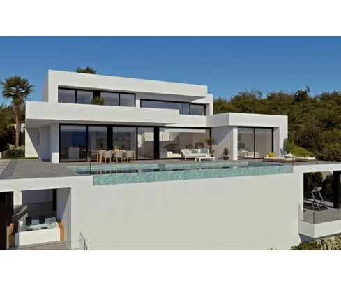 Villa moderne avec vue sur la mer et piscine à débordement à Cumbre del Sol