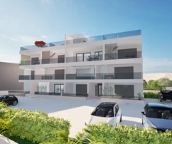 Srima, Vodice - Appartement S8 sur deux niveaux avec terrasse sur le toit, directement en bord de mer, première ligne au bord de la mer