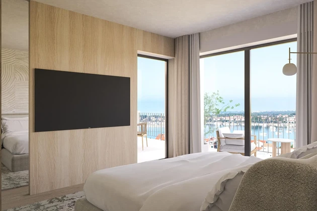 Istria, Umag - Green Tower Residence, moderný jednopokojový byt s terasou na 1. poschodí