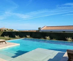 Casa a un piano con piscina e vista mare, Istria, Višnjan