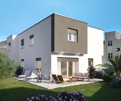 Vodice - Dvojpodlažný apartmán S1 so záhradou, výborná lokalita, 500 m od pláže