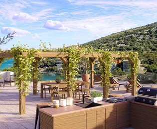 Casa indipendente con piscina in vendita a Rogoznica in Croazia