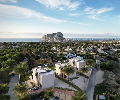 Villa mit 3 Schlafzimmern, privatem Pool und Meerblick in Calpe
