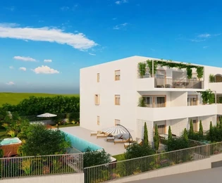 Чиово, Слатине 2-комнатная квартира 94 м², второй этаж, вид на море, новостройка