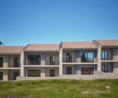 Истрия, окрестности Ровиня, Путини, трехкомнатная квартира 84,08 м² с крытой террасой на 1 этаже
