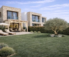 Poreč, okolí, moderní dům špičkové výstavby se zahradou a 2 ložnicemi, vynikající cena