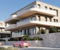 Brodarica, nowo wybudowane mieszkanie trzypokojowe z widokiem na morze, 99,23 m²
