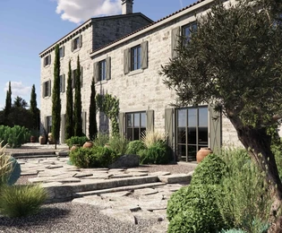 Villa in pietra in vendita in una zona tranquilla di Barat in Croazia