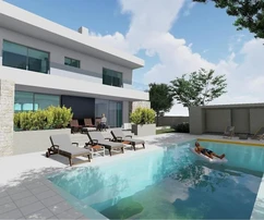 Moderna casa nuova con piscina, Istria, Svetvinčenat