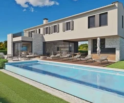 Attractive new Villa with pool and sea view, Istria, Sveti Lovreč