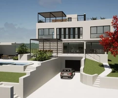 Villa moderna con piscina y vistas al mar, Istria, Poreč