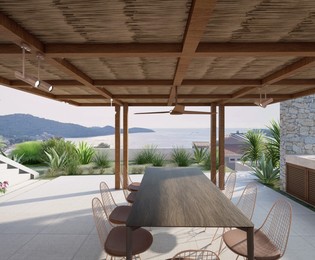 Luxueuse villa Rogoznica avec vue sur la mer et caractéristiques écologiques