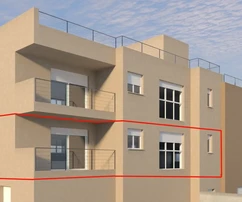 Vodice - S3 Wohnung 400 m vom Strand entfernt, mit Meer- und Naturblick