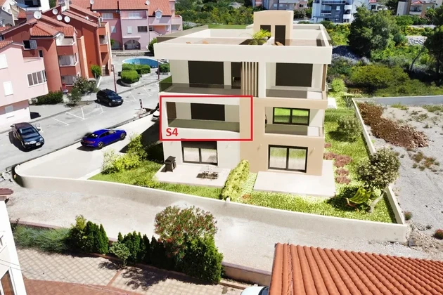 Srima, Vodice - Apartmán S4 s výhledem na moře, 70 m od pláže