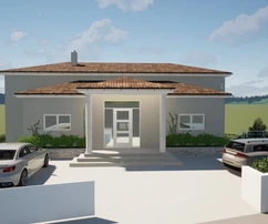 Kaštelir, Istria – Działka budowlana z widokiem na morze