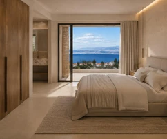 Brač, Sutivan, modern villa építés alatt, nyílt tengerre néző kilátással