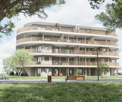 Istria, Umag, designerskie mieszkanie dwupokojowe z imponującym tarasem panoramicznym