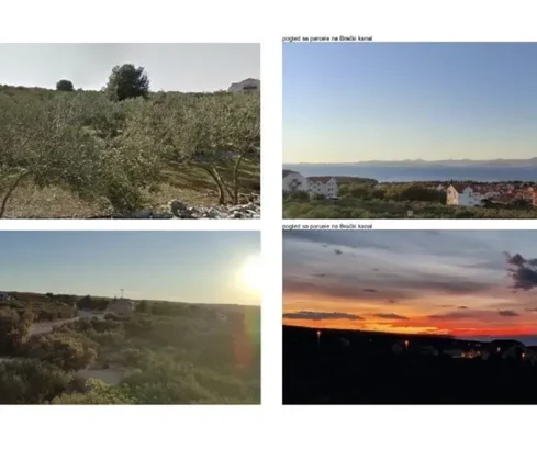 Brač, Supetar, terreno edificabile di 928 m2 in zona M1 con progetto concettuale