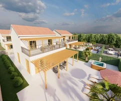 ÚJ RUSZTIKUS VILLA CSENDES HELYEN, 2000 M-RE A TENGERTŐL!