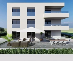 Zadar, Rovanjska, komplett möblierte Zweizimmerwohnung nur 55 m vom Meer entfernt, NEUBAU