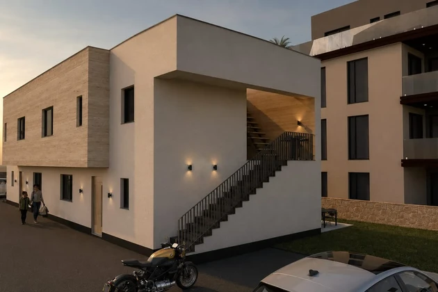 Appartement de luxe à 60 m de la mer, 75 m², terrasse avec vue sur la mer, 1 place de parking, Mandre, Pag